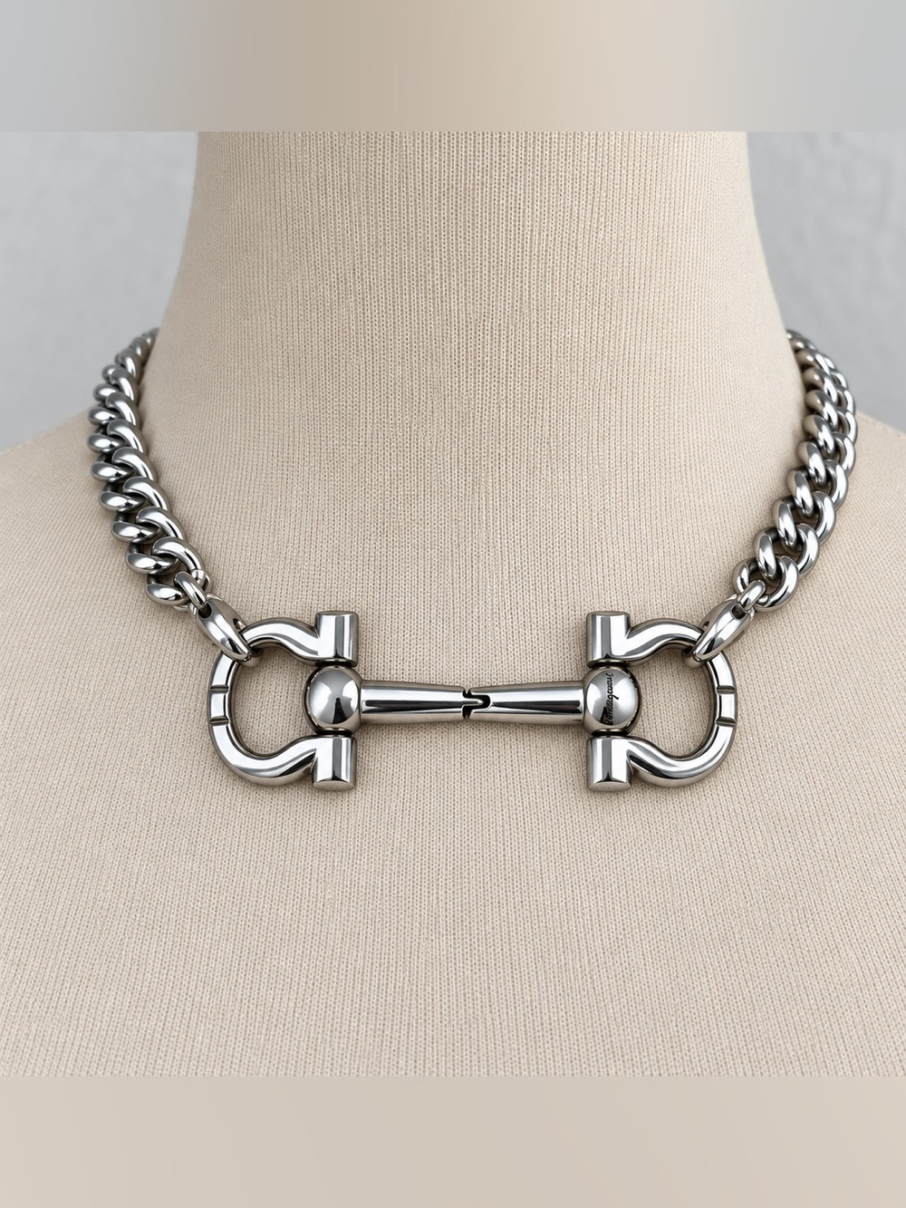 Ferragamo x Junk You! Rescued Vintage Horsebit Choker Necklace ✨ 15” 16” 17” 18”